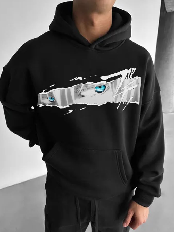 Men's Stylish Comic Print Hoodie