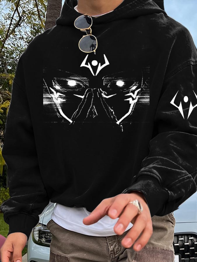 Men's Stylish Comic Print Hoodie