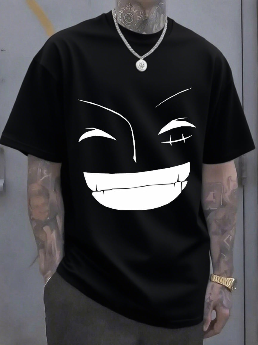 Fashion Brand Hip-hop Loose Anime Style Printed T-shirt