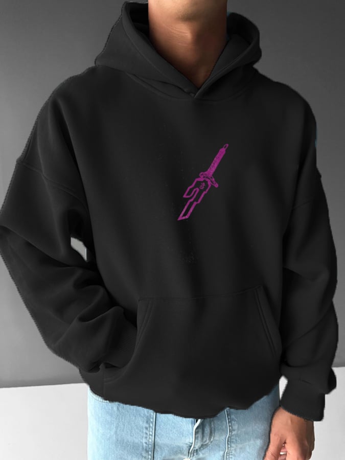 Men's Stylish Comic Print Hoodie