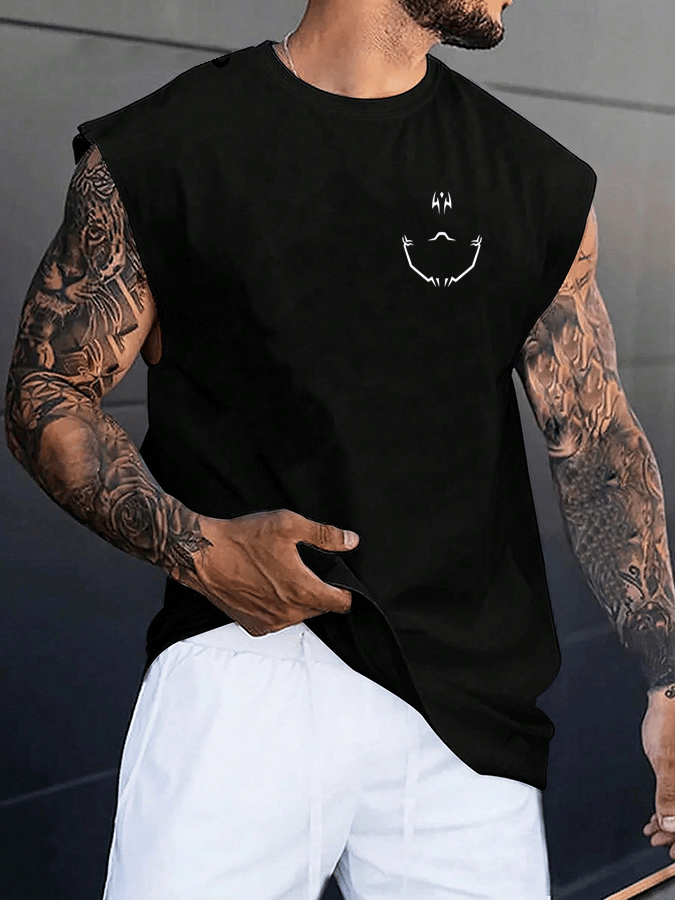 Men's Fashion Anime Printed Vest