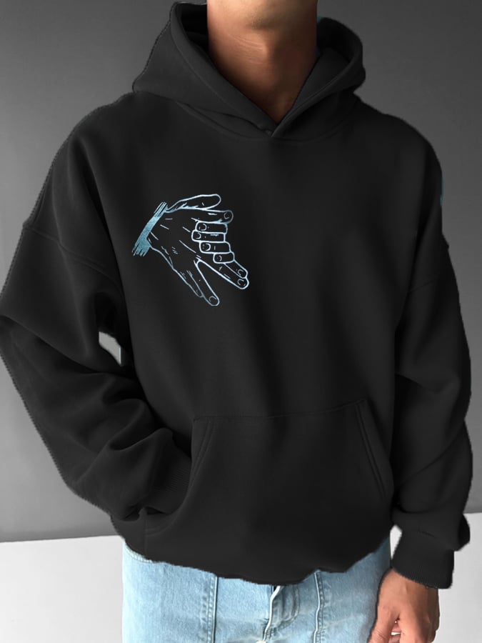 Men's Stylish Comic Print Hoodie