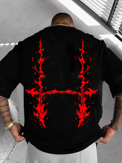 Men's  Print Casual Short Sleeve T-Shirt
