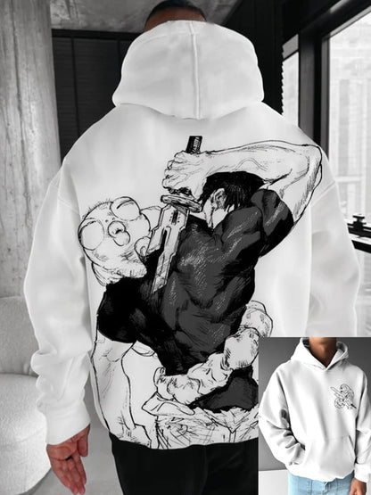 Men's Stylish Comic Print Hoodie