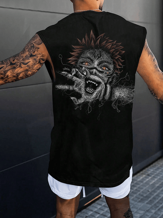 Men's Fashion Anime Printed Vest
