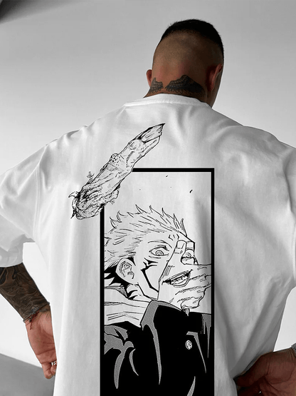 Men's Anime Print Casual Short Sleeve T-Shirt