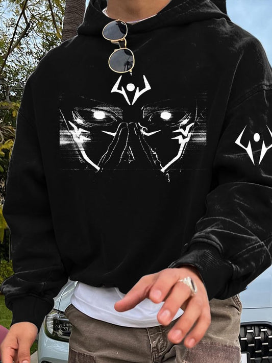 Men's Stylish Comic Print Hoodie