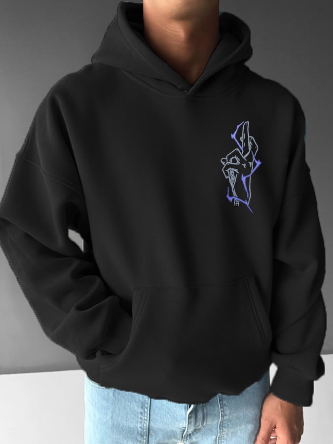 Men's Stylish Comic Print Hoodie