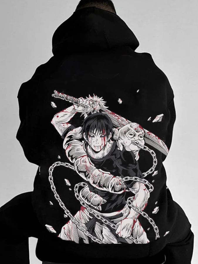 Men's Stylish Comic Print Hoodie