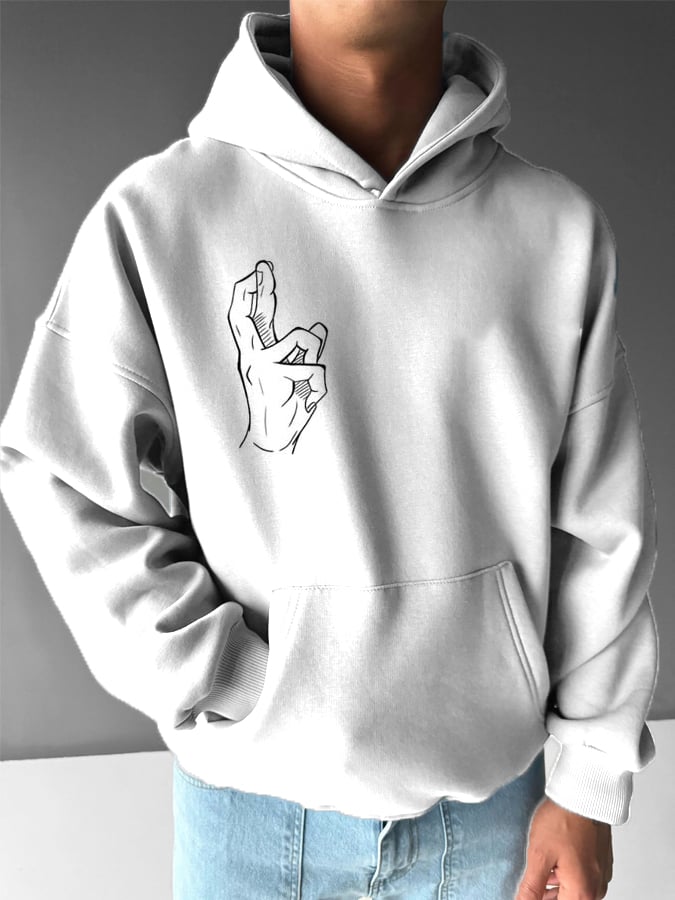 Men's Stylish Comic Print Hoodie