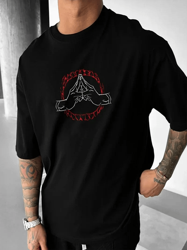 Men's  Print Casual Short Sleeve T-Shirt