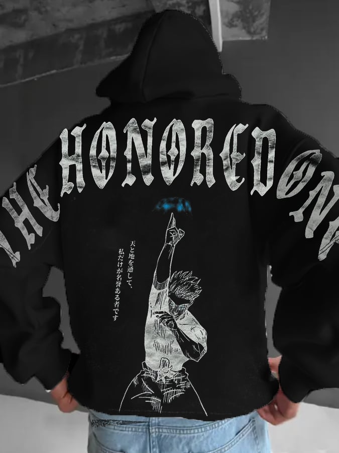 Men's Stylish Comic Print Hoodie