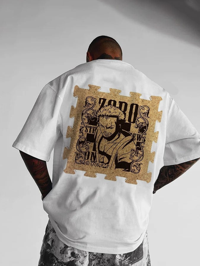 Fashion brand hip-hop anime loose T-shirt