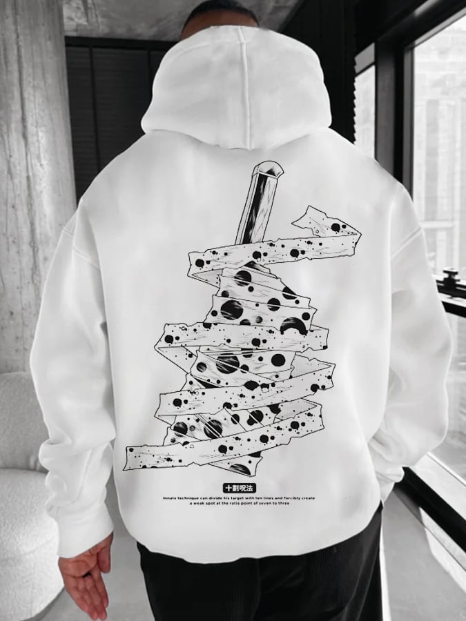 Men's Stylish Comic Print Hoodie