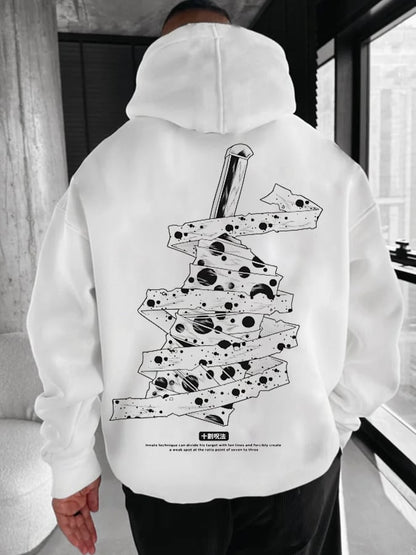 Men's Stylish Comic Print Hoodie