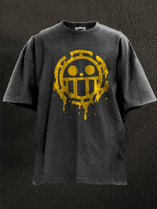 Men's Retro Washed Print Short Sleeve T-Shirt