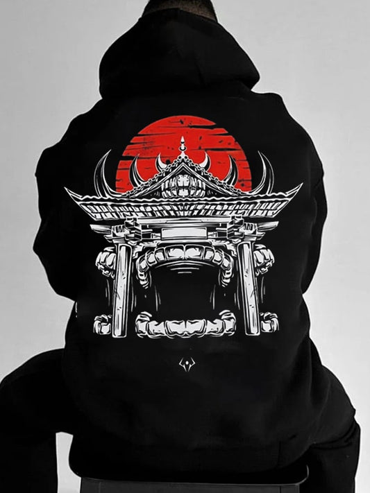 Men's Stylish Comic Print Hoodie