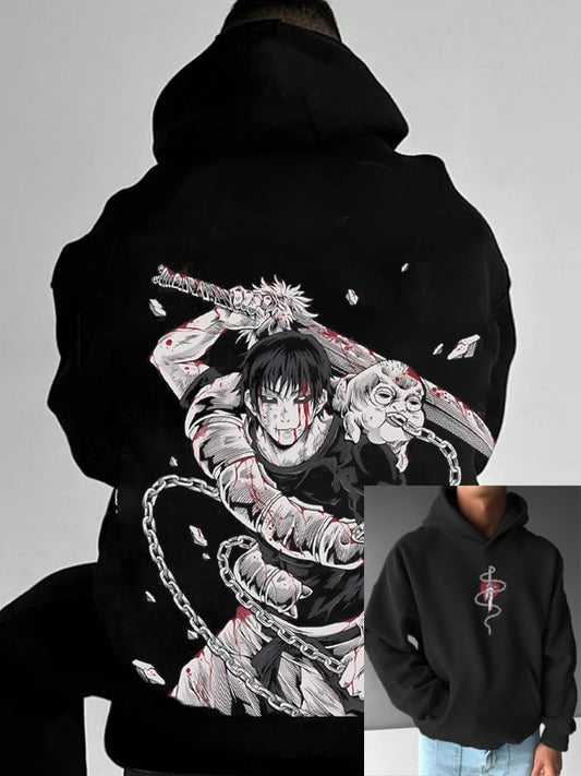 Men's Stylish Comic Print Hoodie
