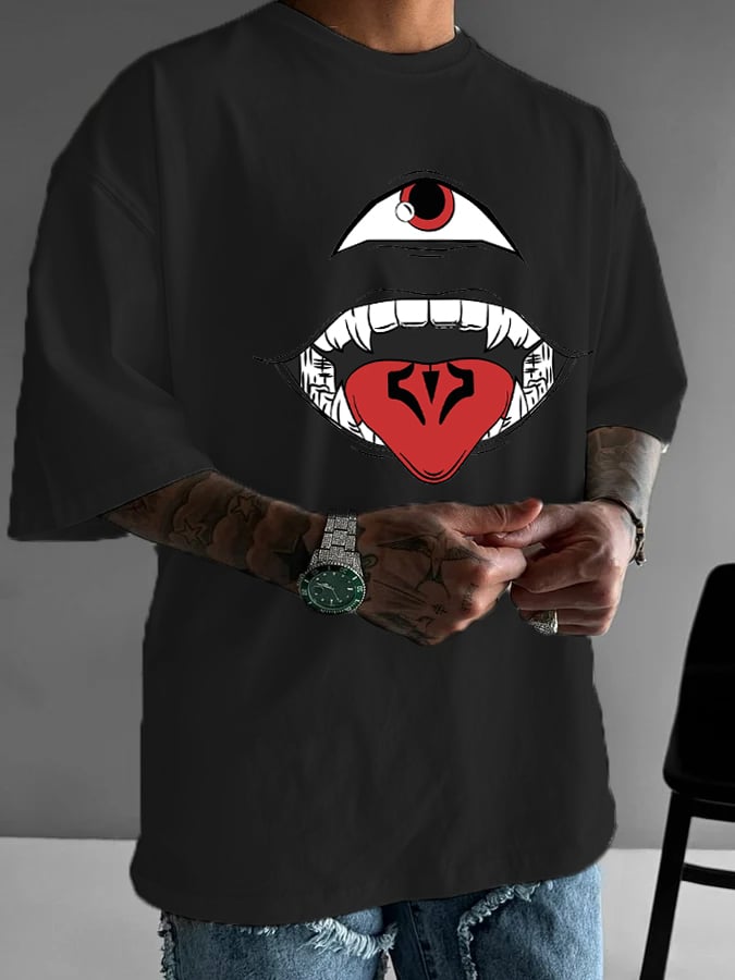 Men's Eye And Mouth   Short Sleeve T-Shirt