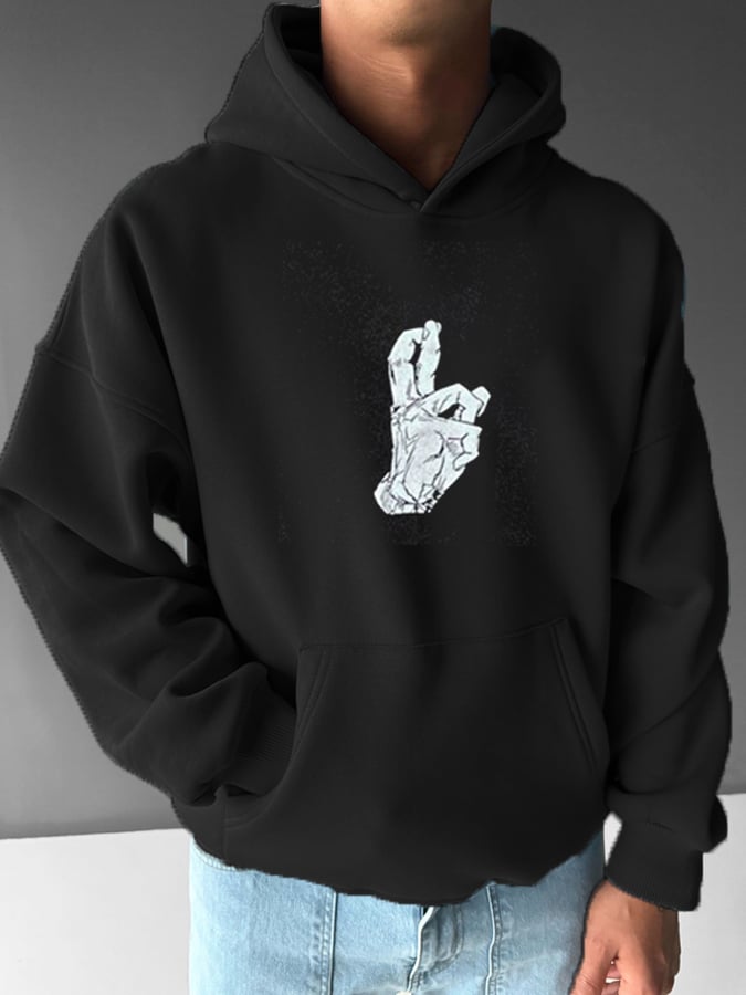 Men's Stylish Comic Print Hoodie