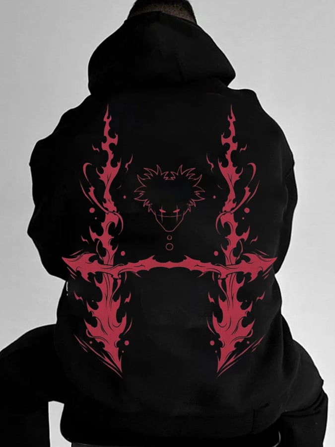 Men's Stylish Comic Print Hoodie