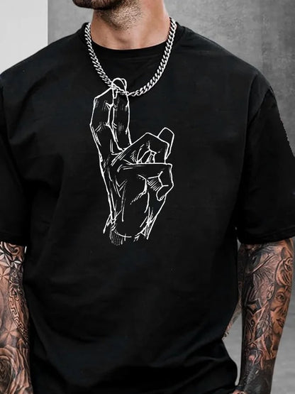Men's Hand   Short Sleeve T-Shirt
