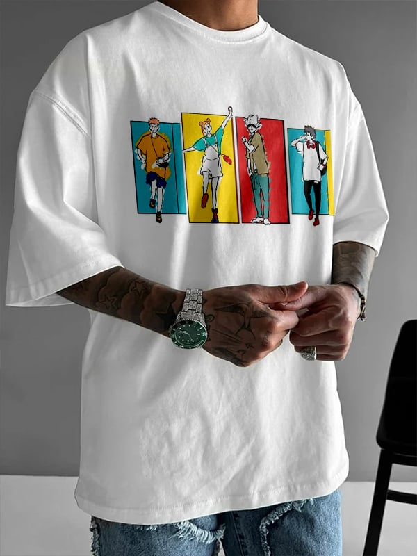 Men's  Print Casual Short Sleeve T-Shirt