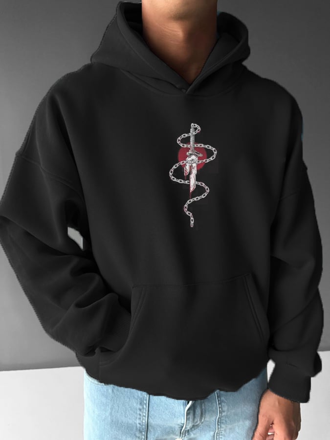 Men's Stylish Comic Print Hoodie