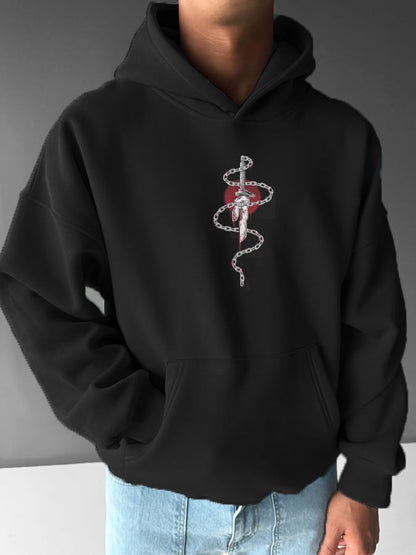 Men's Stylish Comic Print Hoodie