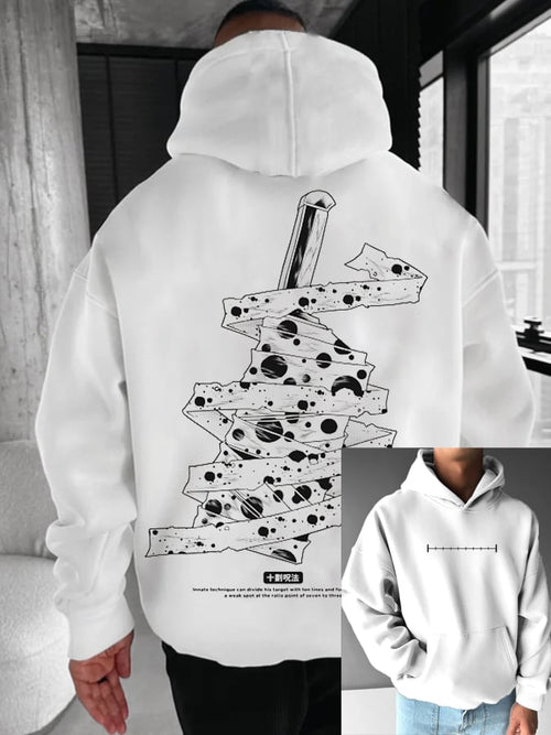 Men's Stylish Comic Print Hoodie