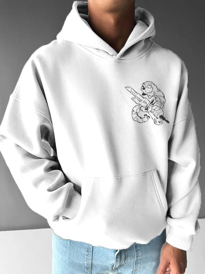 Men's Stylish Comic Print Hoodie