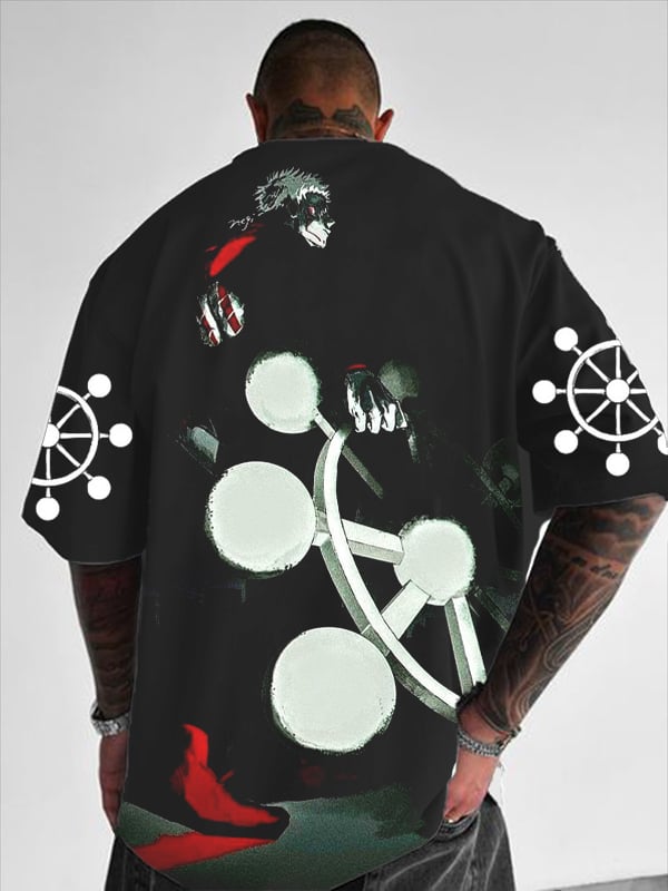 Men's   White Beard Crew Neck Short Sleeve T-Shirt
