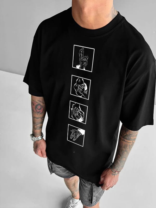 Men's  Print Casual Short Sleeve T-Shirt