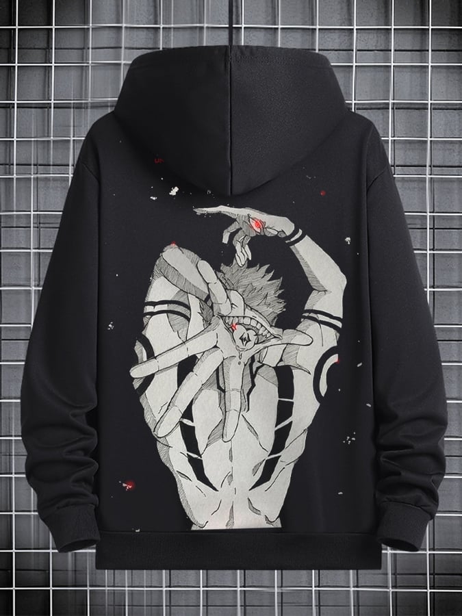 Men's Stylish Comic Print Hoodie