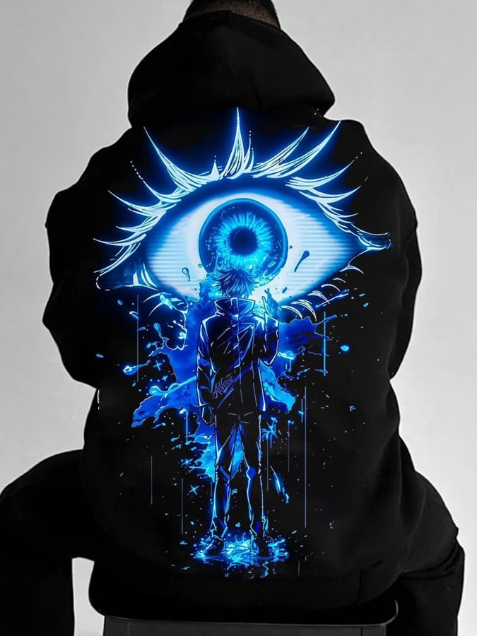 Men's Stylish Comic Print Hoodie