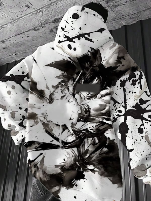 Men's Street Style Hip-Hop Printed Hoodie