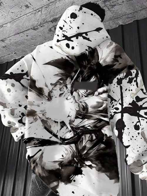 Men's Street Style Hip-Hop Printed Hoodie