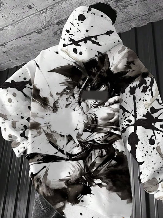 Men's Street Style Hip-Hop Printed Hoodie