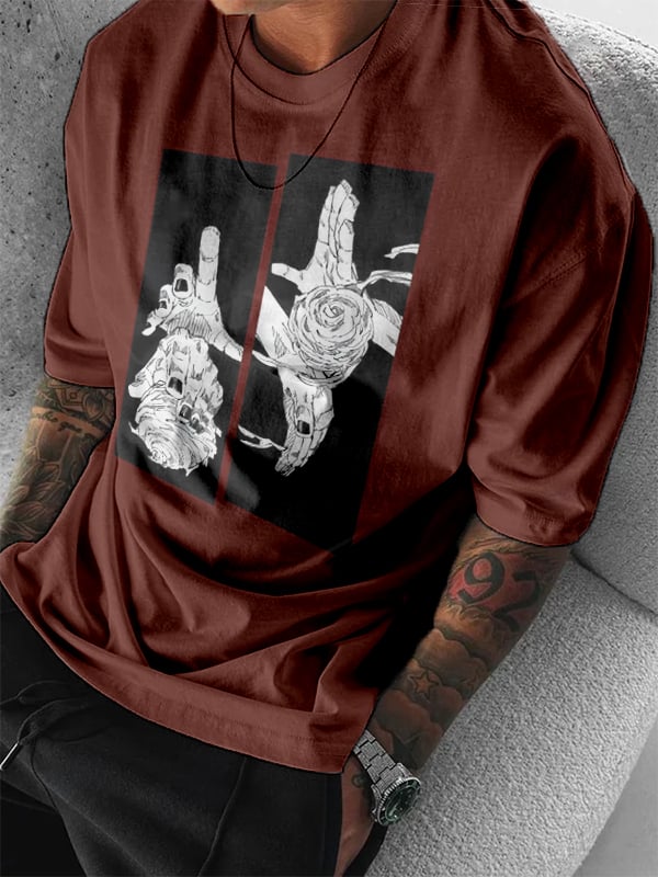 Men's  Print Casual Short Sleeve T-Shirt