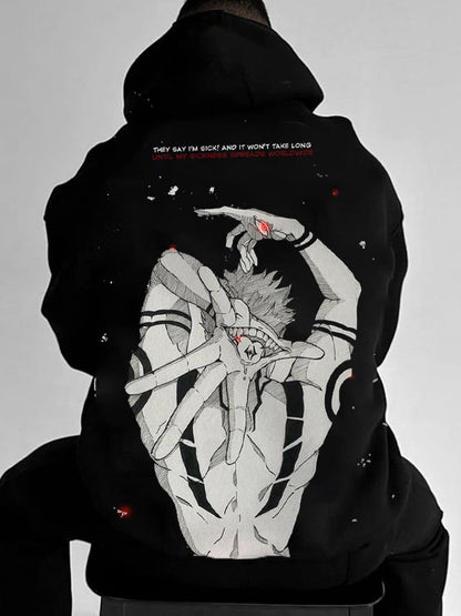 Men's Stylish Comic Print Hoodie