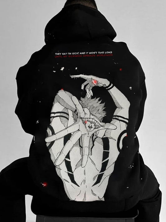 Men's Stylish Comic Print Hoodie