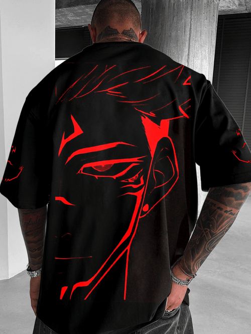 Men's Fashion Anime Printed Casual Short Sleeve T-Shirt